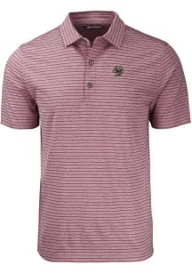 Cutter and Buck Boston College Eagles Mens Maroon Forge Heather Stripe Short Sleeve Polo