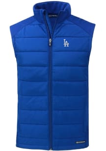 Cutter and Buck Los Angeles Dodgers Mens Blue Evoke Sleeveless Jacket