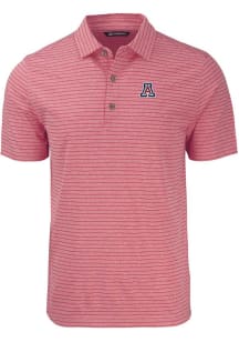 Cutter and Buck Arizona Wildcats Mens Red Forge Heather Stripe Short Sleeve Fashion Polo