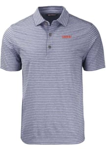 Cutter and Buck UConn Huskies Mens Navy Blue Wordmark Forge Stripe Short Sleeve Polo