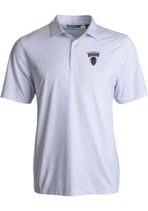 Cutter and Buck Howard Bison Mens White Pike Pebble Short Sleeve Polo