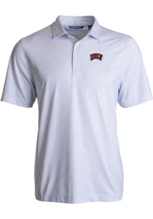 Cutter and Buck UNLV Runnin Rebels Mens White Pike Pebble Short Sleeve Polo