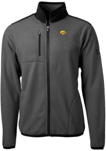 Cutter and Buck Iowa Hawkeyes Mens Grey Cascade Sherpa Classic Light Weight Jacket