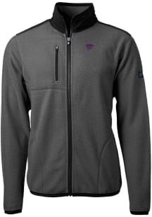 Cutter and Buck K-State Wildcats Mens Grey Cascade Sherpa Light Weight Jacket