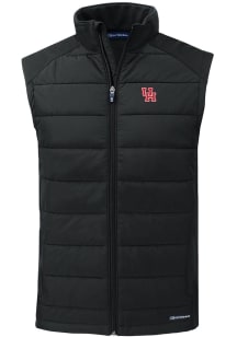 Cutter and Buck Houston Cougars Mens Black Evoke Sleeveless Jacket