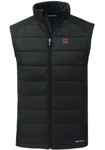 Cutter and Buck Miami RedHawks Mens Black Evoke Sleeveless Jacket