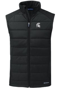 Cutter and Buck Michigan State Spartans Mens Black Evoke Sleeveless Jacket
