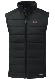 Cutter and Buck Pitt Panthers Mens Black Evoke Sleeveless Jacket