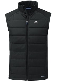 Cutter and Buck Minnesota Golden Gophers Mens Black Evoke Sleeveless Jacket