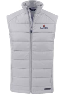 Cutter and Buck Illinois Fighting Illini Mens Charcoal Evoke Sleeveless Jacket