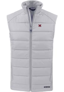 Cutter and Buck Miami RedHawks Mens Charcoal Evoke Sleeveless Jacket