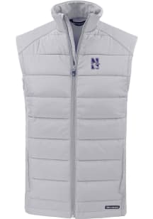 Cutter and Buck Northwestern Wildcats Mens Charcoal Evoke Sleeveless Jacket