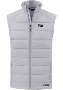 Cutter and Buck Pitt Panthers Mens Charcoal Evoke Sleeveless Jacket