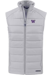 Cutter and Buck Washington Huskies Mens Charcoal Evoke Sleeveless Jacket