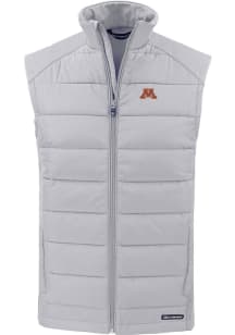 Cutter and Buck Minnesota Golden Gophers Mens Charcoal Evoke Sleeveless Jacket
