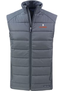 Cutter and Buck Illinois Fighting Illini Mens Grey Evoke Sleeveless Jacket