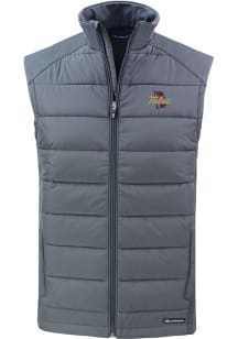 Cutter and Buck Tulsa Golden Hurricane Mens Grey Evoke Sleeveless Jacket
