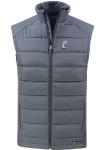 Cutter and Buck Cincinnati Bearcats Mens Grey Evoke Sleeveless Jacket