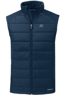 Cutter and Buck Jackson State Tigers Mens Navy Blue Evoke Sleeveless Jacket