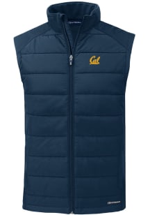 Cutter and Buck Cal Golden Bears Mens Navy Blue Evoke Sleeveless Jacket