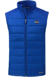Cutter and Buck Tulsa Golden Hurricane Mens Blue Evoke Sleeveless Jacket