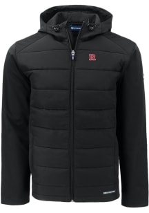 Cutter and Buck Rutgers Scarlet Knights Mens Black Evoke Hood Medium Weight Jacket