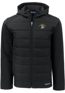 Cutter and Buck San Jose State Spartans Mens Black Evoke Hood Medium Weight Jacket