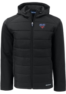 Cutter and Buck SMU Mustangs Mens Black Evoke Hood Medium Weight Jacket