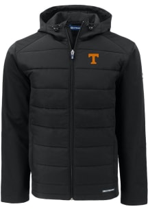 Cutter and Buck Tennessee Volunteers Mens Black Evoke Hood Medium Weight Jacket