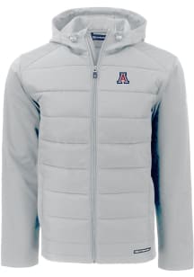 Cutter and Buck Arizona Wildcats Mens Charcoal Evoke Hood Medium Weight Jacket