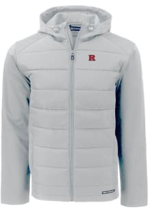Cutter and Buck Rutgers Scarlet Knights Mens Charcoal Evoke Hood Medium Weight Jacket