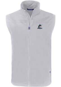 Cutter and Buck Miami Marlins Mens Grey Charter Sleeveless Jacket