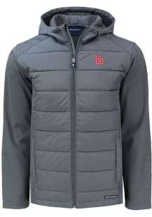 Cutter and Buck Houston Cougars Mens Grey Evoke Hood Medium Weight Jacket