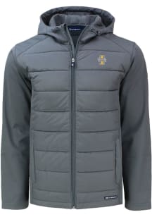 Cutter and Buck Idaho Vandals Mens Grey Evoke Hood Medium Weight Jacket