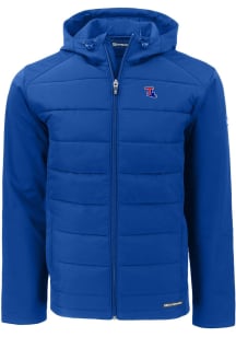 Cutter and Buck Louisiana Tech Bulldogs Mens Blue Evoke Hood Medium Weight Jacket