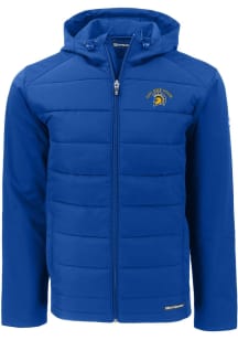Cutter and Buck San Jose State Spartans Mens Blue Evoke Hood Medium Weight Jacket