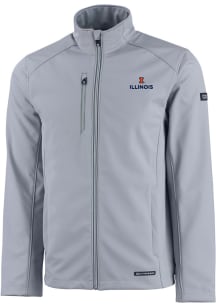 Cutter and Buck Illinois Fighting Illini Mens Charcoal Evoke Light Weight Jacket