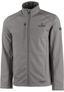 Cutter and Buck Illinois Fighting Illini Mens Grey Evoke Light Weight Jacket