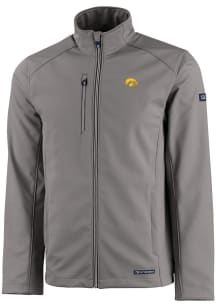 Cutter and Buck Iowa Hawkeyes Mens Grey Evoke Light Weight Jacket