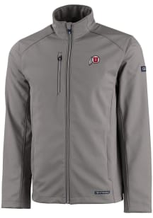 Cutter and Buck Utah Utes Mens Grey Evoke Light Weight Jacket