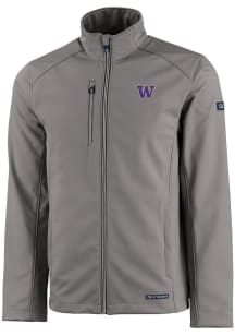 Cutter and Buck Washington Huskies Mens Grey Evoke Light Weight Jacket