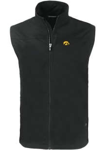 Cutter and Buck Iowa Hawkeyes Mens Black Charter Classic Sleeveless Jacket