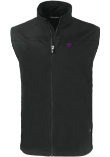 Cutter and Buck K-State Wildcats Mens Black Charter Sleeveless Jacket
