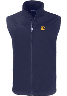 Cutter and Buck East Tennesse State Buccaneers Mens Navy Blue Charter Sleeveless Jacket