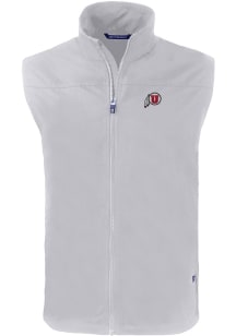 Cutter and Buck Utah Utes Mens Grey Charter Sleeveless Jacket