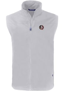 Cutter and Buck Florida State Seminoles Mens Grey Charter Sleeveless Jacket