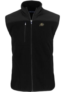 Cutter and Buck Colorado Buffaloes Mens Black Cascade Sherpa Sleeveless Jacket
