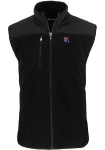 Cutter and Buck Louisiana Tech Bulldogs Mens Black Cascade Sherpa Sleeveless Jacket