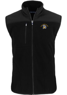 Cutter and Buck San Jose State Spartans Mens Black Cascade Sherpa Sleeveless Jacket