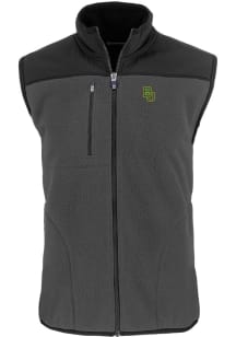 Cutter and Buck Baylor Bears Mens Grey Cascade Sherpa Sleeveless Jacket
